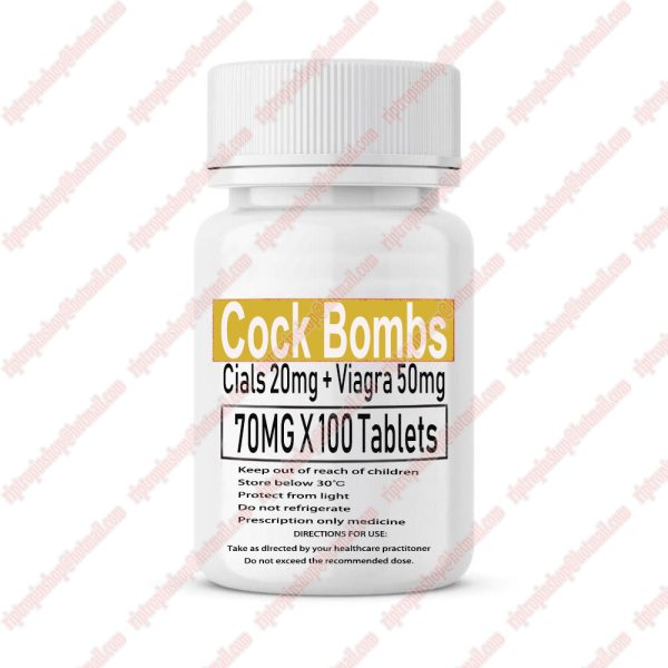 Cock Bombs (Cials 20mg + Viagra 50mg) 70mg 100 tablets